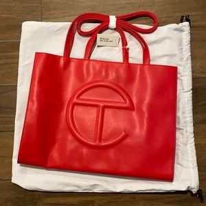 Large red Telfar bag